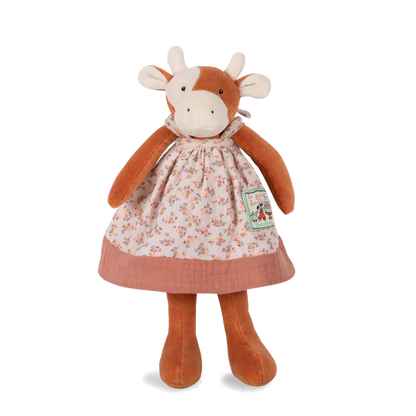 Charlotte la Mucca con vestito a fiori – Peluche Moulin Roty per bambini