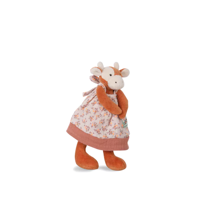 Peluche Charlotte la Mucca con vestitino floreale – Moulin Roty La Grande Famille