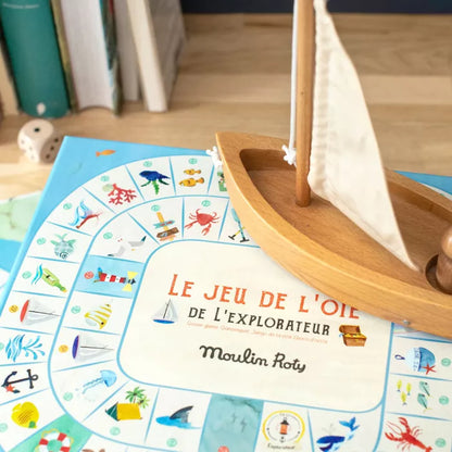 Tabellone illustrato ad acquerello Moulin Roty gioco esploratore
