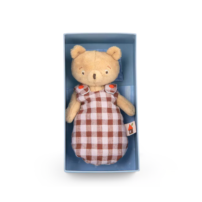 Bambolino Moulin Roty Les Minouchkas Bébé Émile il Piccolo Orso con gambe articolate e dettagli poetici