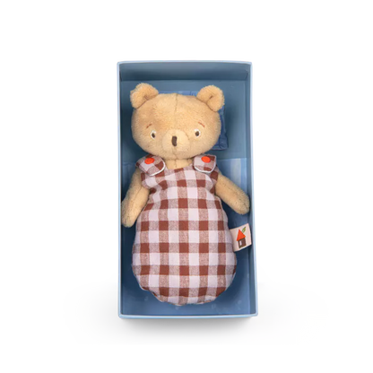 Bambolino Moulin Roty Les Minouchkas Bébé Émile il Piccolo Orso con gambe articolate e dettagli poetici