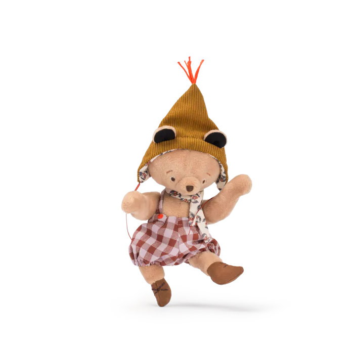 Bambola Moulin Roty Les Minouchkas Émile il Piccolo Orso con dettagli poetici e vestiti curati