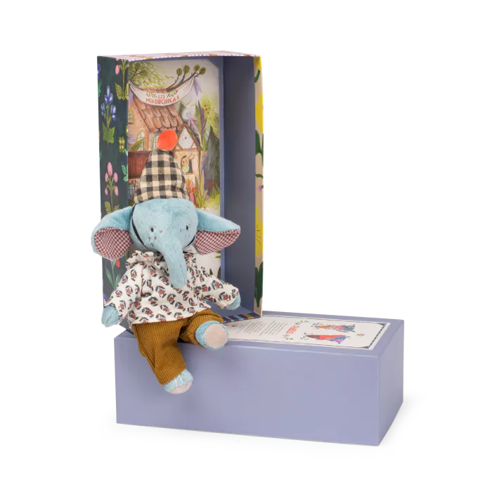 Bambola Moulin Roty Les Minouchkas Pablo l’Elefante, personaggio tenero e articolato per bambini