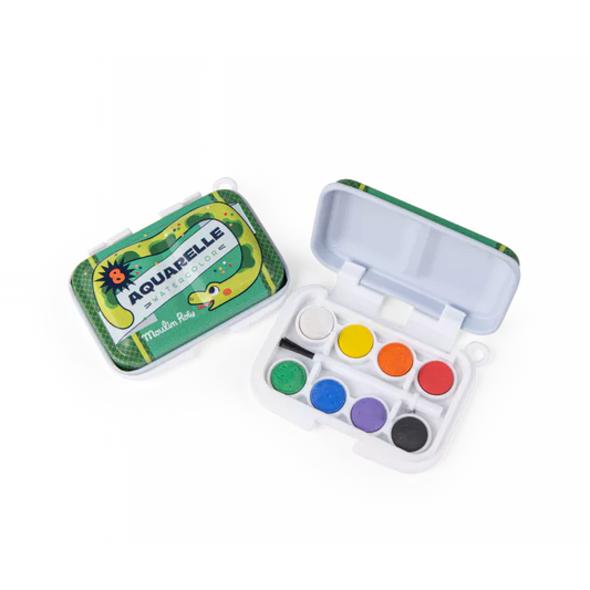 Set creativo per bambini con 8 colori e pennello Moulin Roty