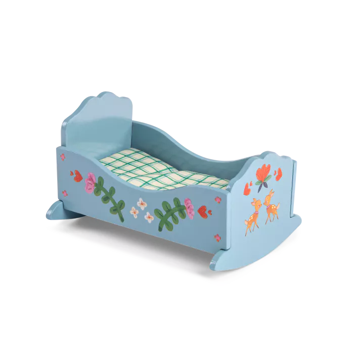 Culla in legno Moulin Roty Les Minouchkas con design illustrato e materassino incluso – personaggi venduti separatamente