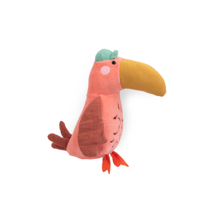 Moulin Roty Peluche Petit Toucan 14 cm con sonaglio – Collezione Les Toupitis