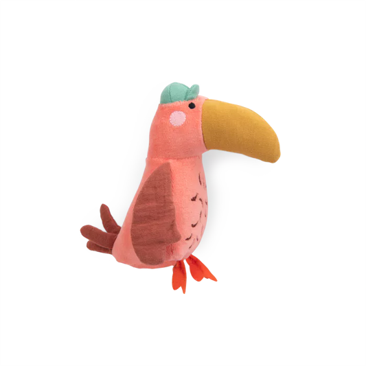 Moulin Roty Peluche Petit Toucan 14 cm con sonaglio – Collezione Les Toupitis