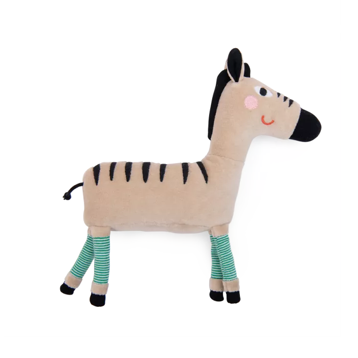 Moulin Roty Peluche Petit Zèbre 21 cm con sonaglio – Collezione Les Toupitis