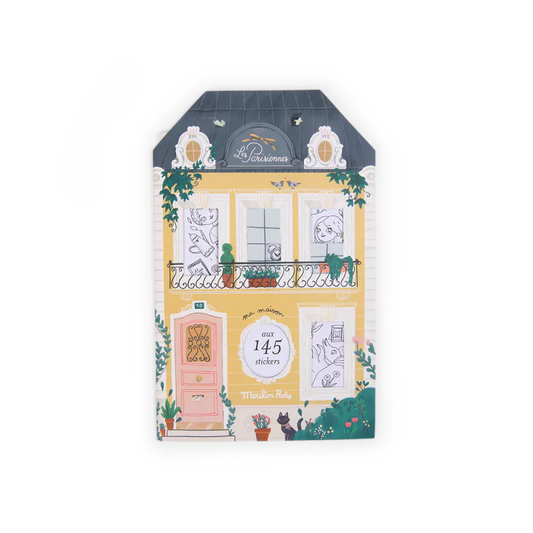 Moulin Roty Quaderno da colorare Les Parisiennes con 145 stickers colorati