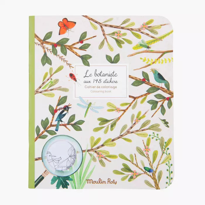 Quaderno da colorare Moulin Roty Il Botanista con stickers