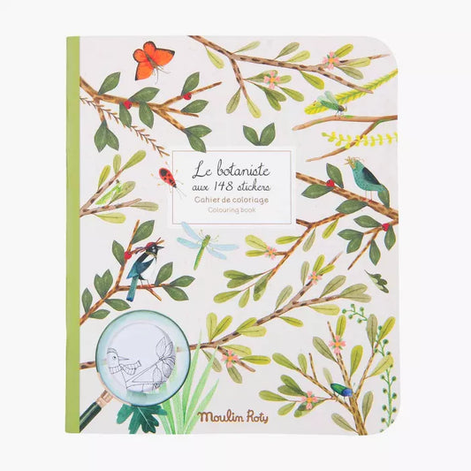Quaderno da colorare Moulin Roty Il Botanista con stickers
