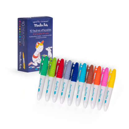 Set di 10 pennarelli cancellabili Moulin Roty SuperPetit