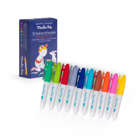 Set di 10 pennarelli cancellabili Moulin Roty SuperPetit