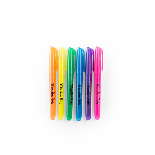Moulin Roty Set 6 pennarelli fluo – Collezione Les Loufoques