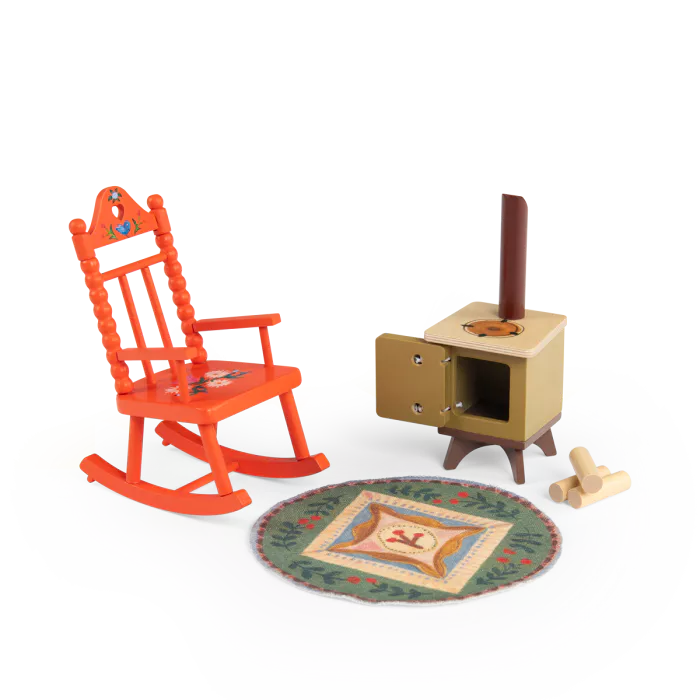 Moulin Roty Set Cocooning al Salotto con banjo, plaid, libri e accessori – Collezione Les Minouchkas
