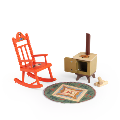 Moulin Roty Set Cocooning al Salotto con banjo, plaid, libri e accessori – Collezione Les Minouchkas