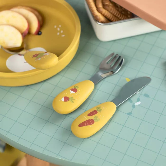 Set Posatine Bambino in Silicone Trois Petits Lapins – Moulin Roty