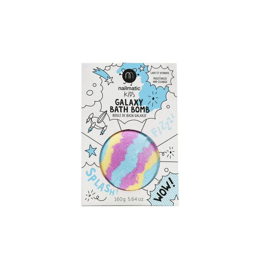 Bomba da bagno colorata Nailmatic Galaxy per bambini effetto multicolore 160 g