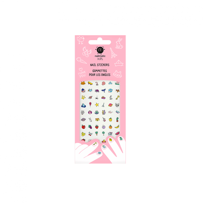 Adesivi per unghie bambini Nailmatic Happy Nails con 72 sticker colorati