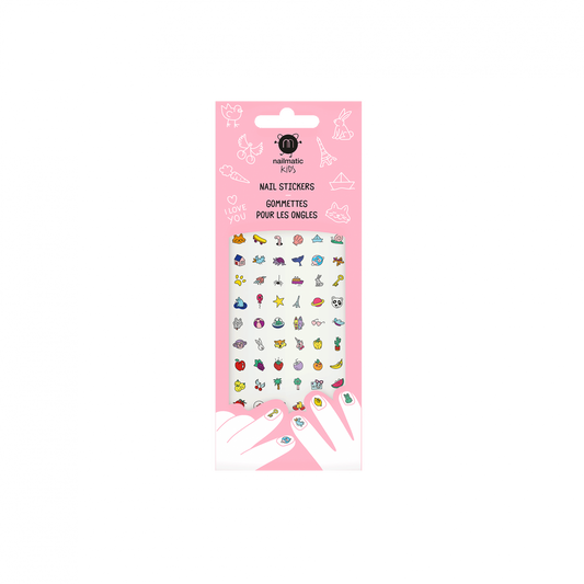 Adesivi per unghie bambini Nailmatic Happy Nails con 72 sticker colorati