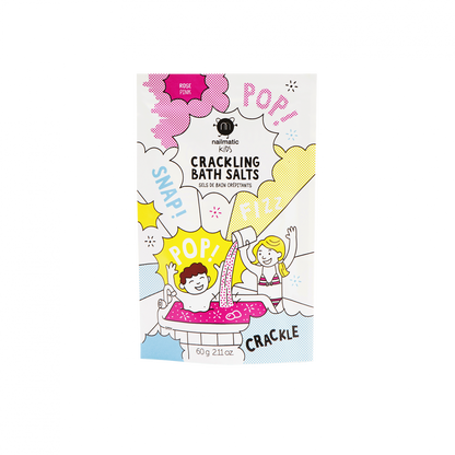 Sali da bagno frizzanti rosa Nailmatic per bambini con effetto crackling e acqua colorata rosa