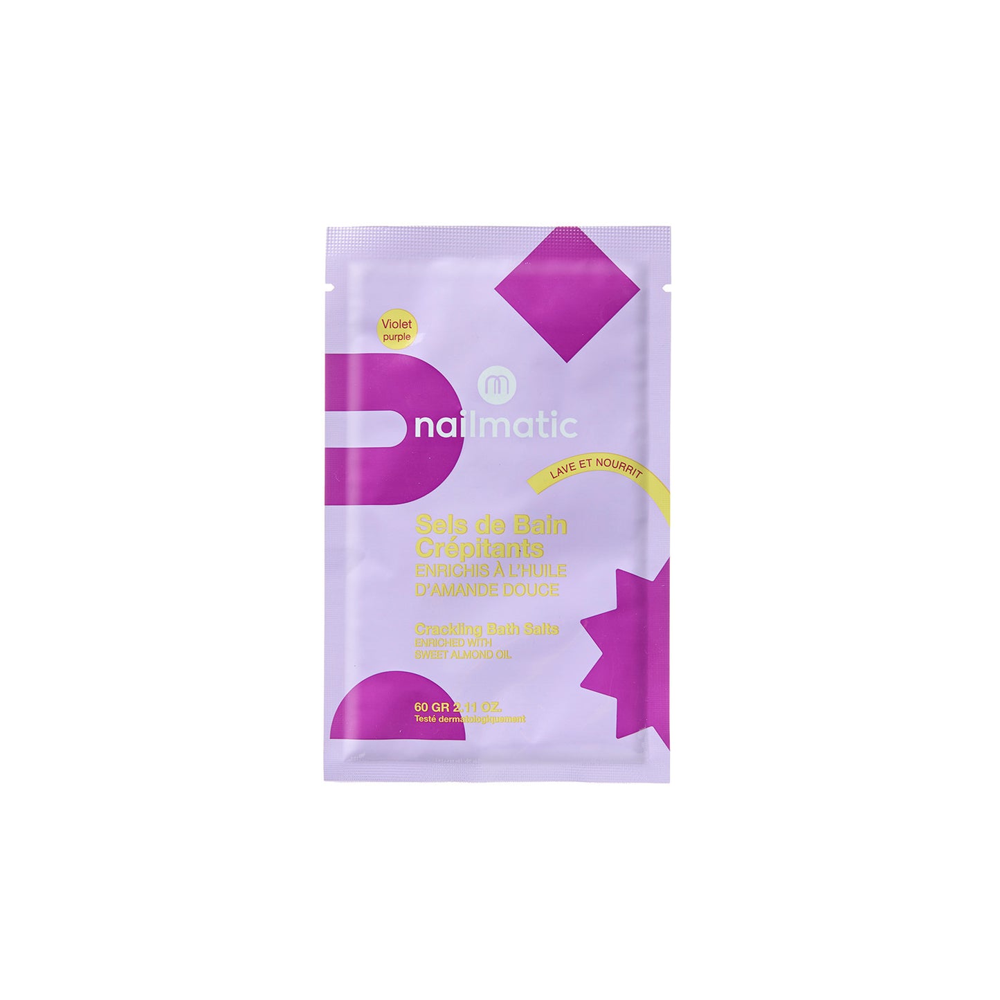 Sali da bagno frizzanti viola Nailmatic per bambini con effetto crackling e formula delicata