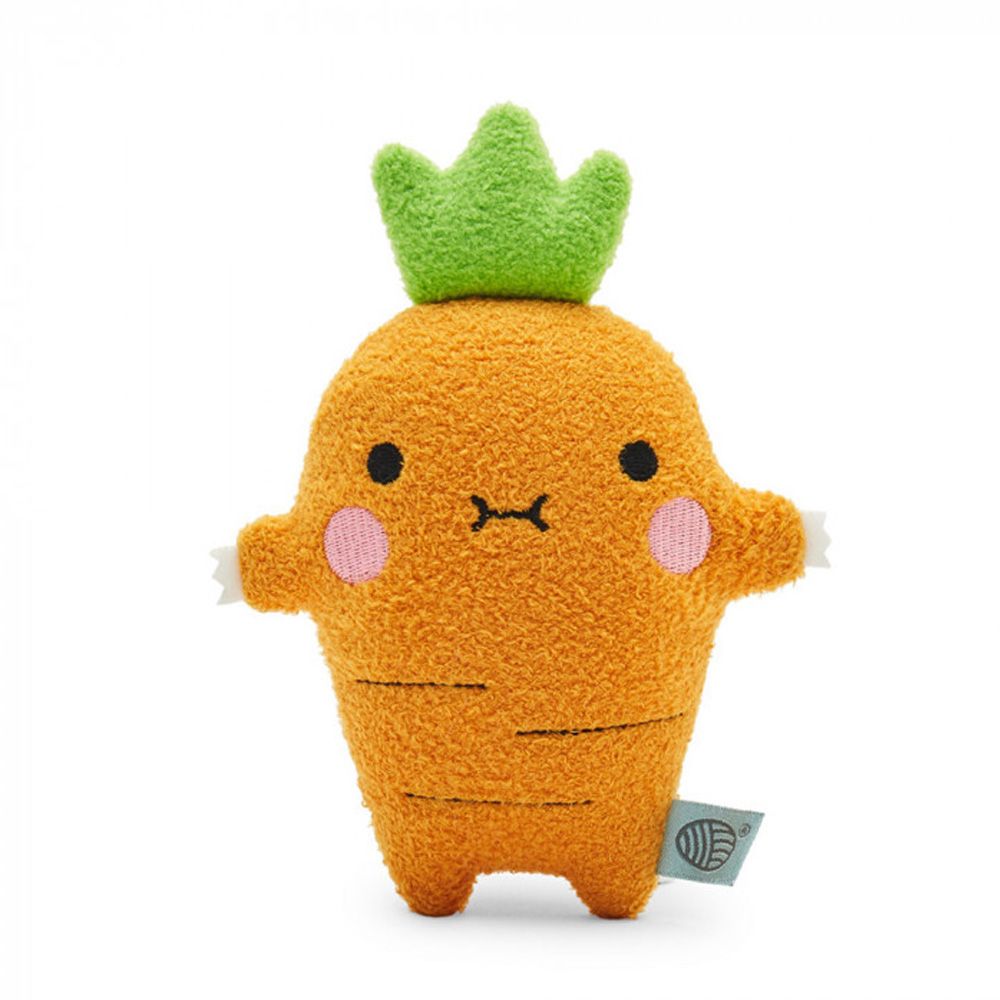 Peluche carota Noodoll Ricecrunch Mini con laccetto in velcro, morbido e colorato