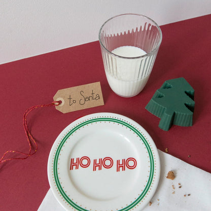 Ilaria I Made in Italy – Oh Oh Oh | Piatto in Porcellana 16 cm -Christmas Collection