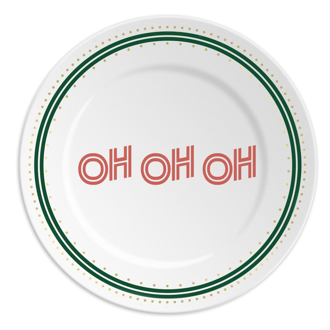 Ilaria I Made in Italy – Oh Oh Oh | Piatto in Porcellana 16 cm -Christmas Collection