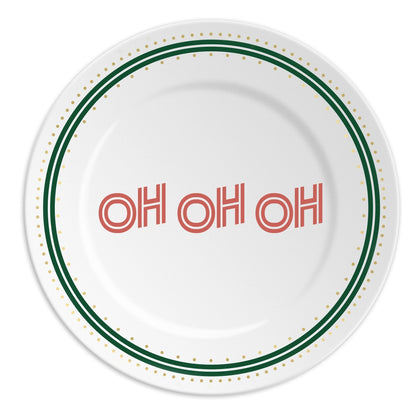 Ilaria I Made in Italy – Oh Oh Oh | Piatto in Porcellana 16 cm -Christmas Collection