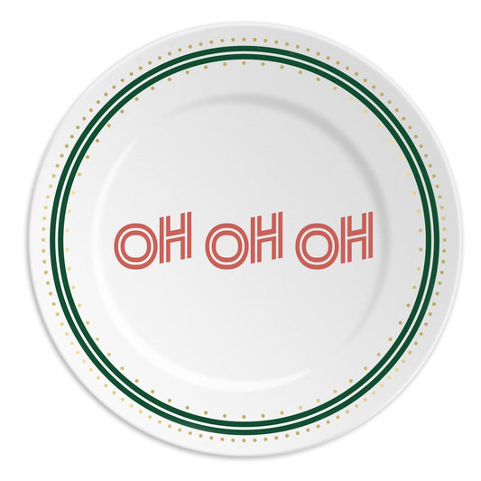 Ilaria I Made in Italy – Oh Oh Oh | Piatto in Porcellana 16 cm -Christmas Collection