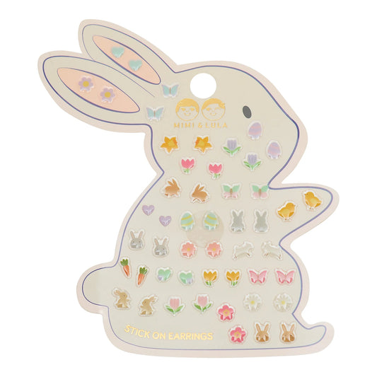 Orecchini adesivi bambina Mimi & Lula Easter Stick On Earrings con coniglietti e fiori