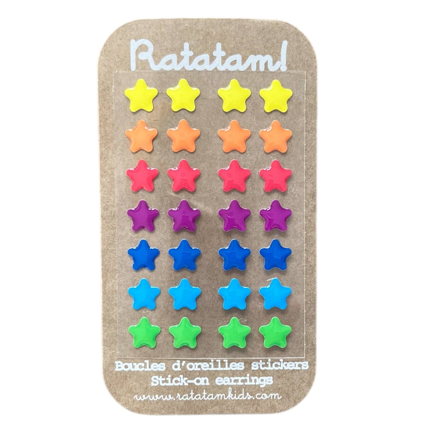 orecchini adesivi Ratatam a stellina set 14 paia colorati