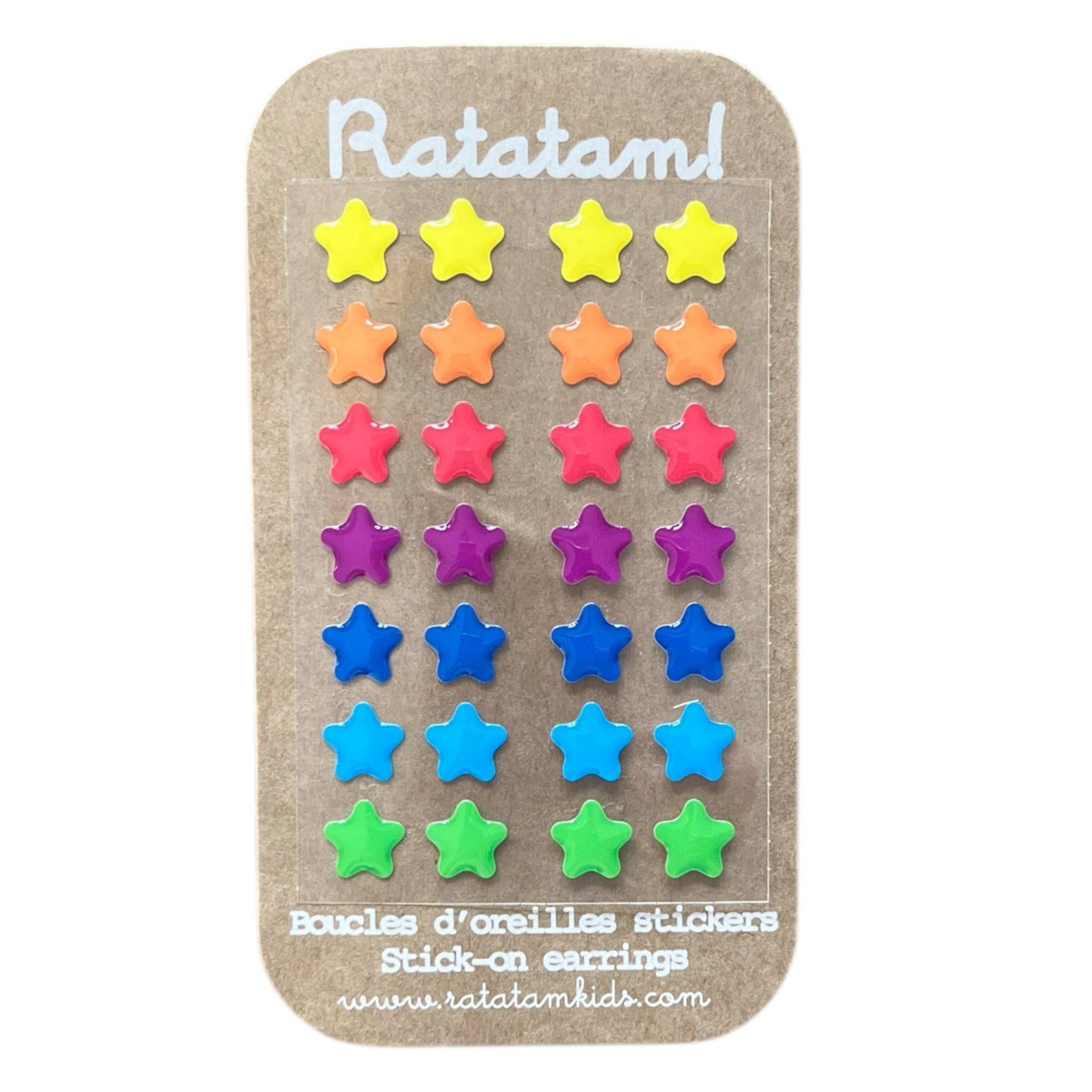 orecchini adesivi Ratatam a stellina set 14 paia colorati