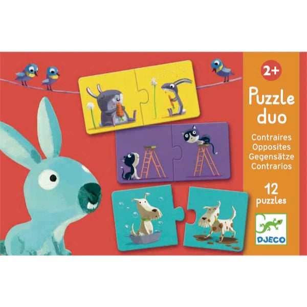 Djeco Puzzle Duo - I contrari - Confrontare e imparare - Apple Pie