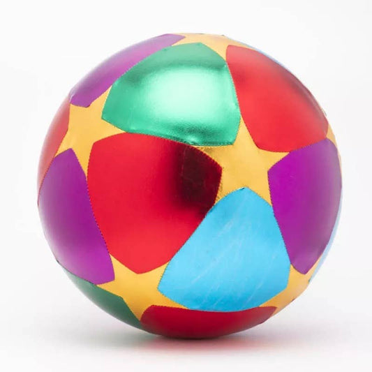 Palla gonfiabile multicolore con stelle in tessuto diametro 30 cm