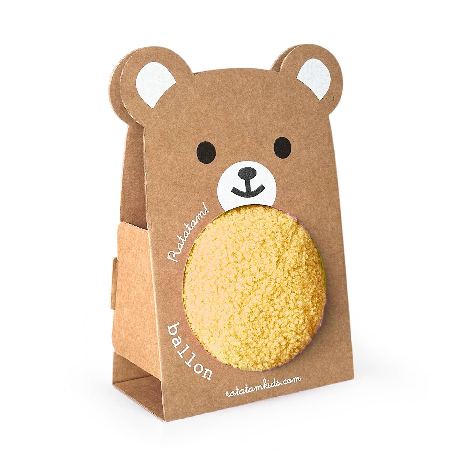 palla sonaglino Ratatam Baby gialla 12 cm morbida per neonati