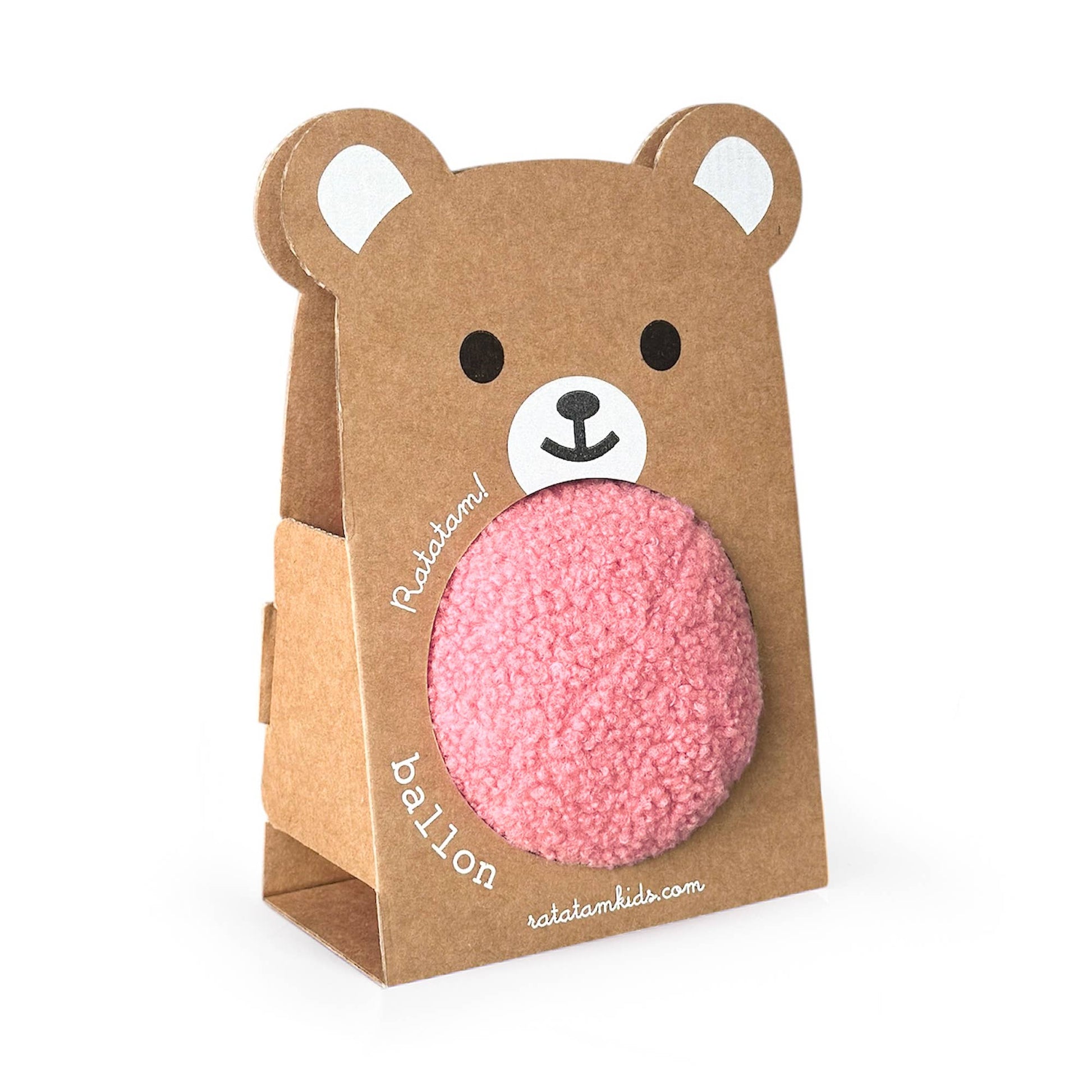 palla sonaglino Ratatam Baby rosa 12 cm morbida per neonati