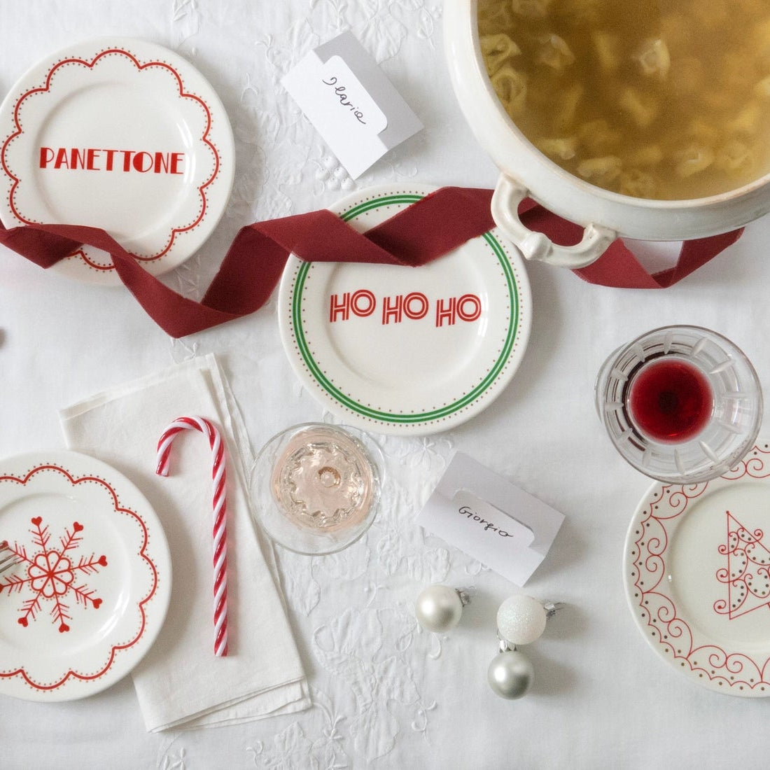 Ilaria I Made in Italy – Panettone | Piatto in Porcellana 16 cm Christmas Collection