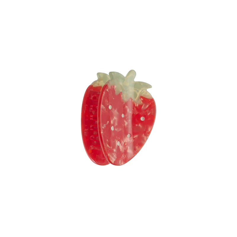 Pinza capelli bambina Rockahula a forma di fragola rossa glitterata