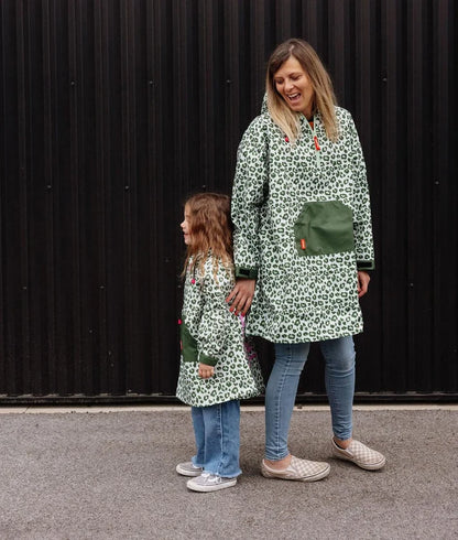 Hello Hossy – Poncho Antipioggia Green Leopard per Bambini