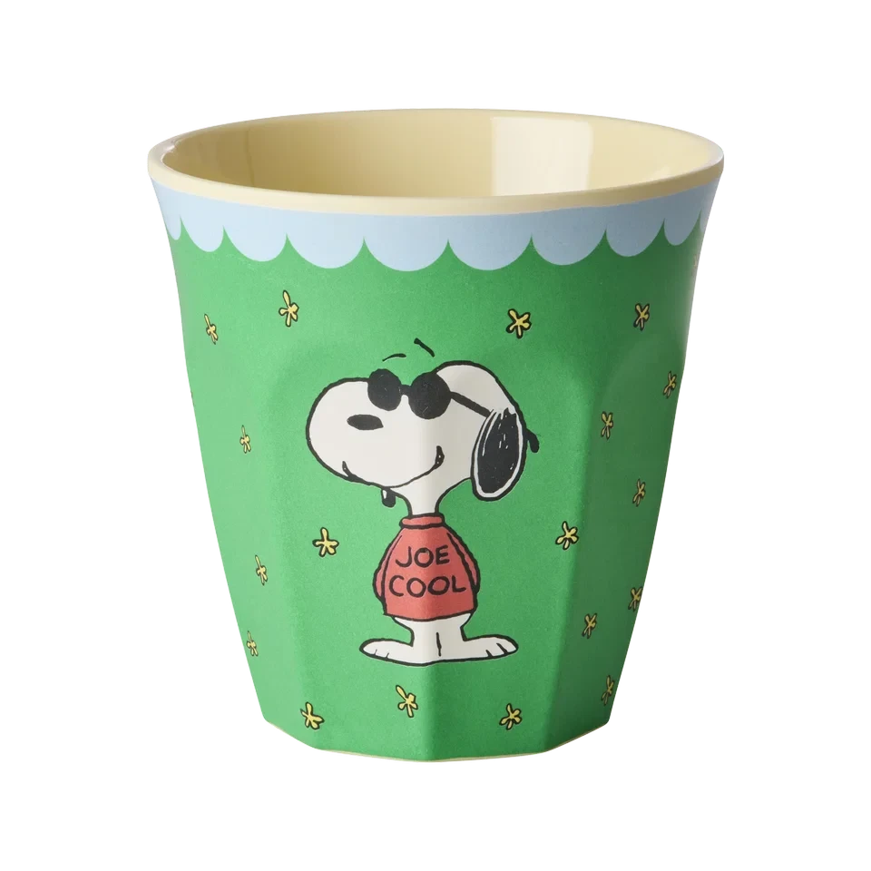Bicchiere RICE in melamina verde Snoopy Joe Cool 250 ml