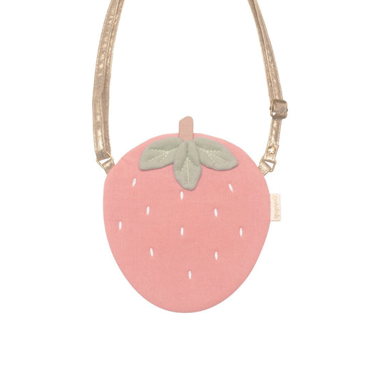 Borsa Rockahula a forma di fragola, con tracola dorata