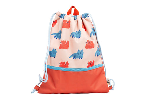 Sacca zaino bambini The Cotton Cloud Meowtiful Cats in rPET riciclato