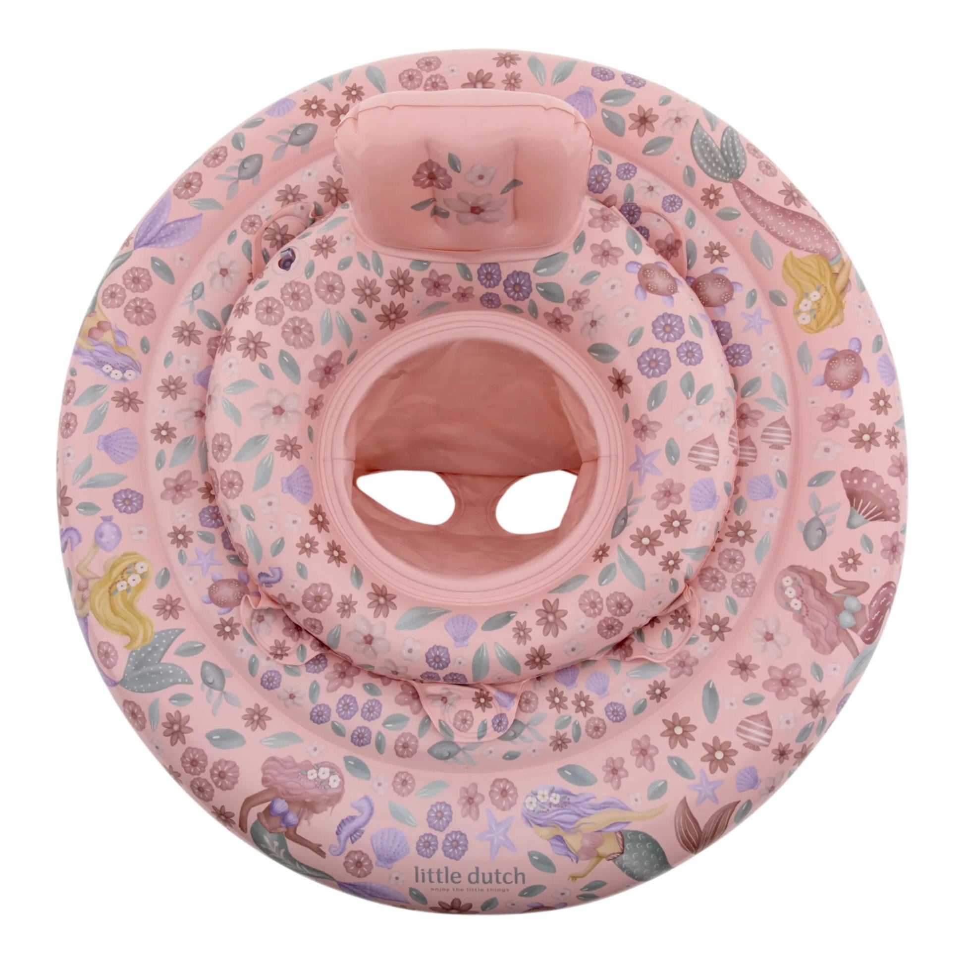 Salvagente Baby Float Little Dutch Dreamy Mermaid rosa con seduta per neonati in piscina