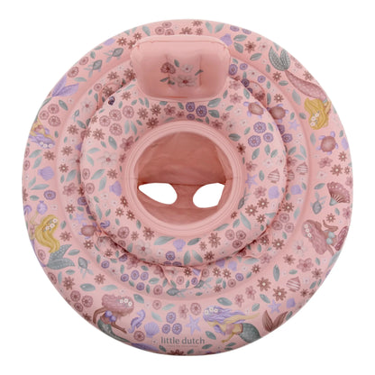 Salvagente Baby Float Little Dutch Dreamy Mermaid rosa con seduta per neonati in piscina