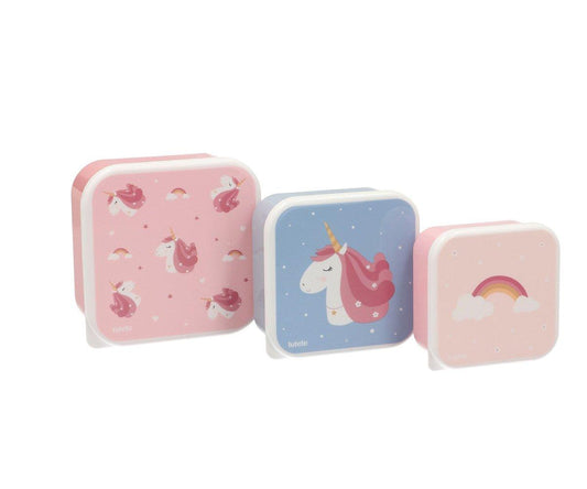 Set di 3 Scatoline Snack Tutete Unicorno - Apple Pie