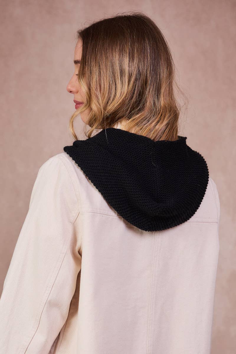 Sciarpa con cappuccio Sophie Hood nero retro