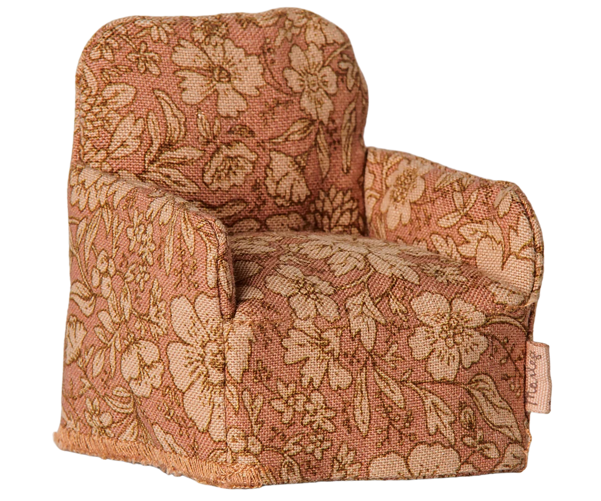 Sedia pieghevole Maileg con fantasia floreale per topolini, compatibile con Mouse Hole Farmhouse