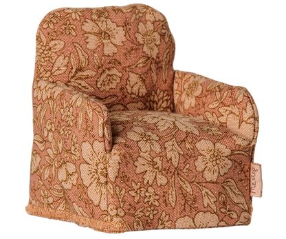 Sedia pieghevole Maileg con fantasia floreale per topolini, compatibile con Mouse Hole Farmhouse